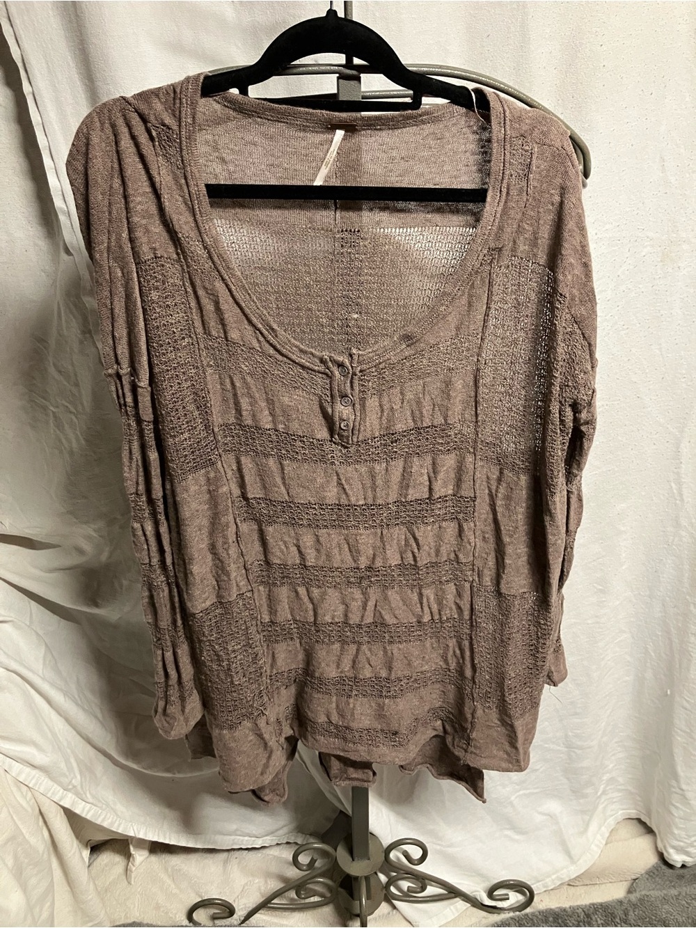 Free People Brown Knit Tunic Size Small